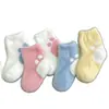 Meias de Flanela Grossa para Bebê Recém-nascido Outono e Inverno Meias Quentes de Coral Fleece Antiderrapantes Meias Infantis de Cano Médio