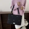 Bolsa para portátil bordada estilo coreano 2026, bolsa de almacenamiento para tablet, bolso de hombro elegante para niñas