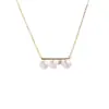 Collar Tifanke balance Zircón perla para mujer Plata 925 simple de moda entrega en una pieza