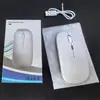 Ratón Luminoso Pingguo de Doble Modo Bluetooth Inalámbrico 2.4G Botón Silencioso Recargable Universal para Portátil y Escritorio Lote