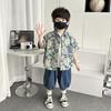 Ropa Infantil Conjunto de Verano 2026 Nuevo Elegante Camisa Fresca para Niños Conjunto de Tres Piezas Shorts de Mezclilla para Bebé Niño