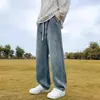 Nuevos jeans retro americanos de moda para hombre de otoño, corte holgado, versátiles pantalones largos de pierna recta ancha, estilo casual