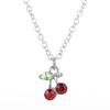 Estilo coreano transfronterizo ins joyería de moda popular venta caliente lindo diamantes de imitación cereza roja collar collar al por mayor comercio exterior exclusivo