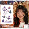 Pegatinas de Tatuajes de Navidad con Brillo Transfronterizos Pintura Facial Navideña Soñadora Pegatinas de Alta Gama Lavables No Tóxicas Alta Gama