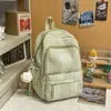 Mochila Pequeña Dulce y Linda para Niña de Nuevo Estilo Primaveral de Alto Valor Estético para Salidas de Primavera, Bolso Escolar Estilo Universitario a Cuadros para Estudiante