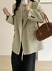 Nuevo Abrigo de Lana de Doble Cara Estilo Coreano Otoño/Invierno 2026 para Mujer, Corte Holgado, Adelgazante, Petite, Longitud Media, Blazer de Lana
