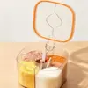 Caixa de temperos para cozinha doméstica com múltiplos compartimentos para glutamato monossódico e pimenta, recipiente de temperos integrado, armazenamento conveniente para sal e outros temperos de cozinha