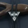 Collar Largo con Colgante de Pirámide de Venta Caliente Europeo y Americano Retro Geométrico Decoración de Triángulo Corbata Bolo Cadena de Suéter Personalizada