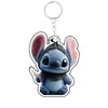 Llavero de Stitch de Dibujos Animados Muñeca de Oso Acrílica Llavero de Coche Colgante para Bolso Regalo Pequeño