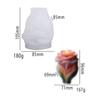 Molde de Vela Rosa Tridimensional Presente de Feriado Aromaterapia Interna Lembrança DIY Flor Sabonete Artesanal Molde de Silicone