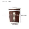 Suministros para Fiesta de Fútbol Super Bowl Fútbol Americano Vajilla para Fiesta de Cumpleaños Infantil Platos de Papel Servilletas Mantel Decoración