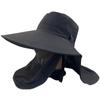 Sombrero Personalizado de Protección Solar Integral para Mujer, Sombrero de Pescador de Verano con Ala Ancha y Cubierta Facial, Sombrero Solar para Recolección de Té, Ala Grande Transpirable