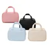 Bolsa de maquillaje grande para viaje, neceser portátil para mujer de tres capas con compartimentos, bolsa de mano impermeable para almacenamiento de cuidado de la piel
