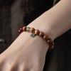 Pulsera de la Marca Colgante Auspicioso de Melocotón Cinabrio para Hombres y Mujeres Pulsera de Cuentas del Año de Nacimiento del Zodíaco Chino para Regalo