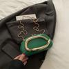 Bolso Redondo Caja para Mujer 2025 Bolso de Mano para Cena Mini Bolso Retro Asa Metálica Cadena Bolso Cruzado para Hombro