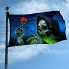 Especializado en Comercio Exterior, Banderas de Halloween, Banderas de Calabaza Espantapájaros Calavera, Banderas de Poliéster Pintadas con Spray por Ambos Lados, Personalizadas para Amazon