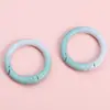 Anillo de llavero con cierre de resorte pintado en spray de aleación, cuenta retorcida en forma de corazón redondo, accesorio de gancho de cuentas hecho a mano para DIY