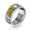 Anillo retro creativo de plata tailandesa envejecida para hombres y mujeres con índice del zodíaco de 12 signos Anillo Accesorios Venta al por mayor