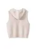 Chaleco de Punto con Capucha para Mujer 2026 Primavera, Otoño e Invierno Nuevo Estilo Chaleco Exterior Holgado Chaqueta sin Mangas de Lana Pura Moderna