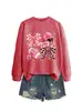 Amazon eBay Estación Independiente Moda Casual Versátil para Mujer Animadora Cuadros Lazo Sudadera Deportiva Comercio Exterior