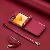 Adecuado para Samsung Z Flip7/6 Funda de Cuero para Teléfono Móvil Correa Cruzada Funda para Teléfono Móvil Z Flip5 Tapa Flip con Tarjeta 70% de descuento Apilar 4