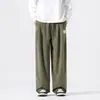 Outono/Inverno 2026 Novo Estilo Chinês Masculino Tendência Veludo Cotelê Casual Calça Plus Size Solta Retrô Reta Perna Larga