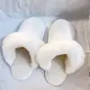 Nuevas zapatillas de algodón casuales de otoño e invierno, con forro extraíble y lavable, de colores combinados, cálidas para que las usen las parejas en casa y afuera, sucias
