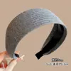 Diadema de estilo coreano, ligera, ancha, de color liso para mujer, que ofrece un look sofisticado y elegante, con un diseño que realza la altura en la coronilla, presentando un estilo retro, chic y moderno