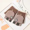 Guantes Calientes de Pollo de Dibujos Animados para Bebé Otoño e Invierno A prueba de Frío Engrosados Lindos para Niños y Niñas de Cinco Dedos Medio Dedo Tapa Abatible