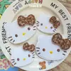 Adhesivos Lindos de Lazo con Estampado de Leopardo Retro y Velcros para Flequillo para Niñas, Accesorios para el Cabello de Tela para Organizar los Cabellos Sueltos