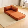 Sofá para Sala de Estar, Tela, Estilo Sencillo, Adecuado para Apartamentos Pequeños, Casas de Alquiler, Individual o Doble, Sofá Reclinable, Sofá Cama Plegable de Doble Propósito para Ensamblar