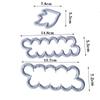 Conjunto de 3 peças de uma peça flor de rosa impressão molde de corte decorativo flip molde de açúcar DIY bolo molde flip açúcar relevo molde plástico