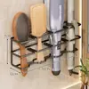 Estante de Almacenamiento para Rizadores de Baño, Soporte Antiescaldaduras para Planchas, Soporte de Pared para Planchas Alisadoras y Peines de Baño, Instalación sin Taladro