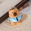 Acessório de boneca capivara com gravata de pelúcia, brinquedo de pelúcia de capivara de desenho animado, chaveiro, broche, roupa, bolsa e acessório