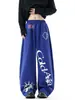 Pantalones Casuales de Estampado de Letras de Marca de Moda para Mujeres y Hombres, Nuevo Estilo High Street de Verano, Pantalones Deportivos Geniales, Pantalones de Chándal Rectos Sueltos Retro