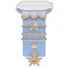 Correa de Silicona Universal para Apple Watch Anillo con Decoración de Flores para Apple Watch