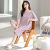 Pijama con almohadilla para el pecho para mujer, de verano, modal, nuevo, de manga corta, pantalones cortos, fresco, sencillo, informal, para uso exterior, traje de hogar