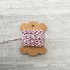 Cuerda de algodón roja verde blanca de 1.5 mm 10 m hilo de algodón dorado hecho a mano DIY horneado embalaje etiqueta atado