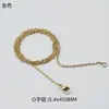 Collar de Cadena Hueso de Serpiente de Acero Inoxidable 18K Transfronterizo Europeo y Americano para Mujer Accesorios de Colgante DIY de Acero de Titanio Cadena de Clavícula al por Mayor en Stock