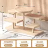 Estante de Almacenamiento de Escritorio de Madera Maciza Estante de Almacenamiento para Adornos de Perfume Área de Arte Estante de Exhibición para Escalera de Trabajo Bebida de Compromiso Vino