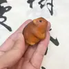 Sándalo Verde Tallado Zodiaco Rata Pieza de Mano Madera Maciza Tallada Rata de Dibujos Animados Ratón Lindo Regalo de Cumpleaños para Niños