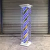 Luz Rotatoria LED para Salón de Peluquería Peluquería Barbería Caja de Luz Rotatoria Cuadrada Montada en Pared de Pie Doble Uso Vidrio Templado