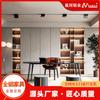 Estantería de pared de aleación de aluminio integral para decoración del hogar, estilo nórdico moderno y sencillo, vitrina todo en uno