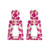 Pendientes Europeos y Americanos Super Brillantes de Diamante Completo en Forma de T Moda Deslumbrantes Diamantes Geométricos Pendientes AliExpress Venta al por Mayor Caliente