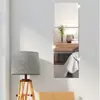 Adesivos de Parede Espelhados Quadrados Acrílicos Transfronteiriços Autoadesivos Decoração de Parede para Quarto Sala de Estar Fundo de TV Espelho Macio Tridimensional