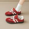 Tênis de Treino Alemão Popular Versátil Vermelho Retrô para Mulheres, Novos Tênis Esportivos Casuais de Solado Plano Outono 2026, Sapatos do Forrest Gump