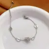 Pulsera de Acero de Titanio con Cintura Delgada y Diamantes Completos para Mujer Lujo Accesible de Nicho 18K No se Desvanece Estilo Popular de Celebridad de Internet Joyería de Mano al por Mayor
