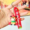 Llavero Creativo Navideño de Dibujos Animados Lindo Papá Noel Muñeco de Nieve Reno Árbol de Navidad Pequeño Regalo Colgante para Mochila