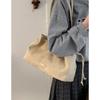 Bolsa Grande de Camurça Estilo Retrô Outono para Mulheres 2025 Nova Bolsa Tote Simples Versátil Bolsa de Ombro para o Dia a Dia
