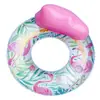 Fábrica de Comercio Exterior de Yiwu Anillo de Natación Transparente Hoja Nueva Flamenco Inflable Engrosado Anillo de Natación para Adultos Venta al Por Mayor